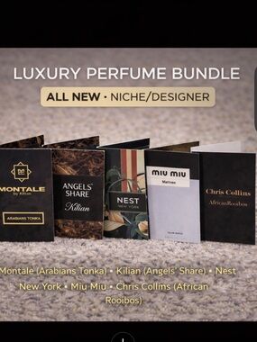 Luxury Perfume Sample Bundle – Montale, Kilian, Nest, Miu Miu, Chris Collins